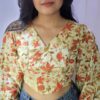 Western Floral Cotton Top- Golden - Image 2